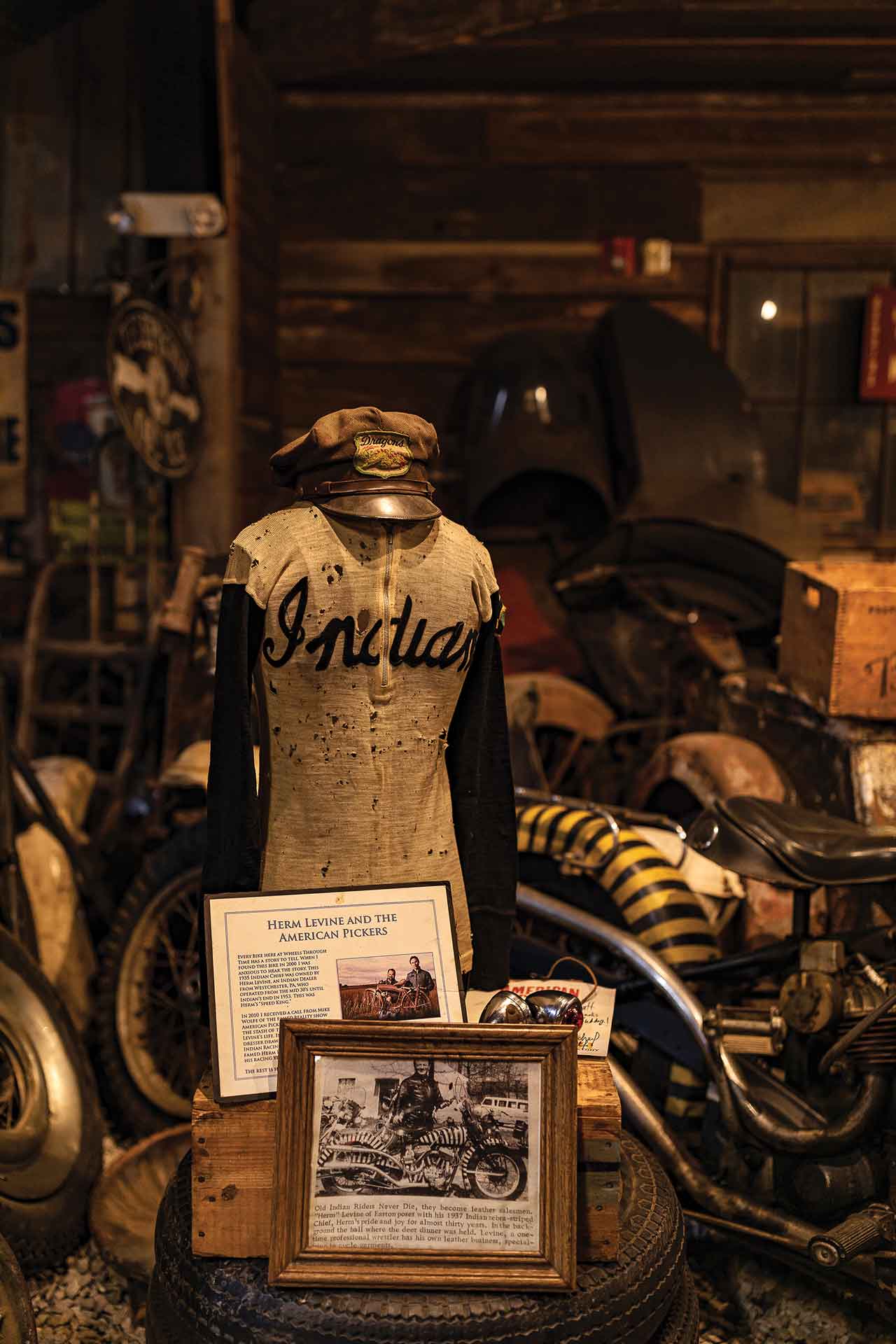 A display inside Wheels Through Time Museum.